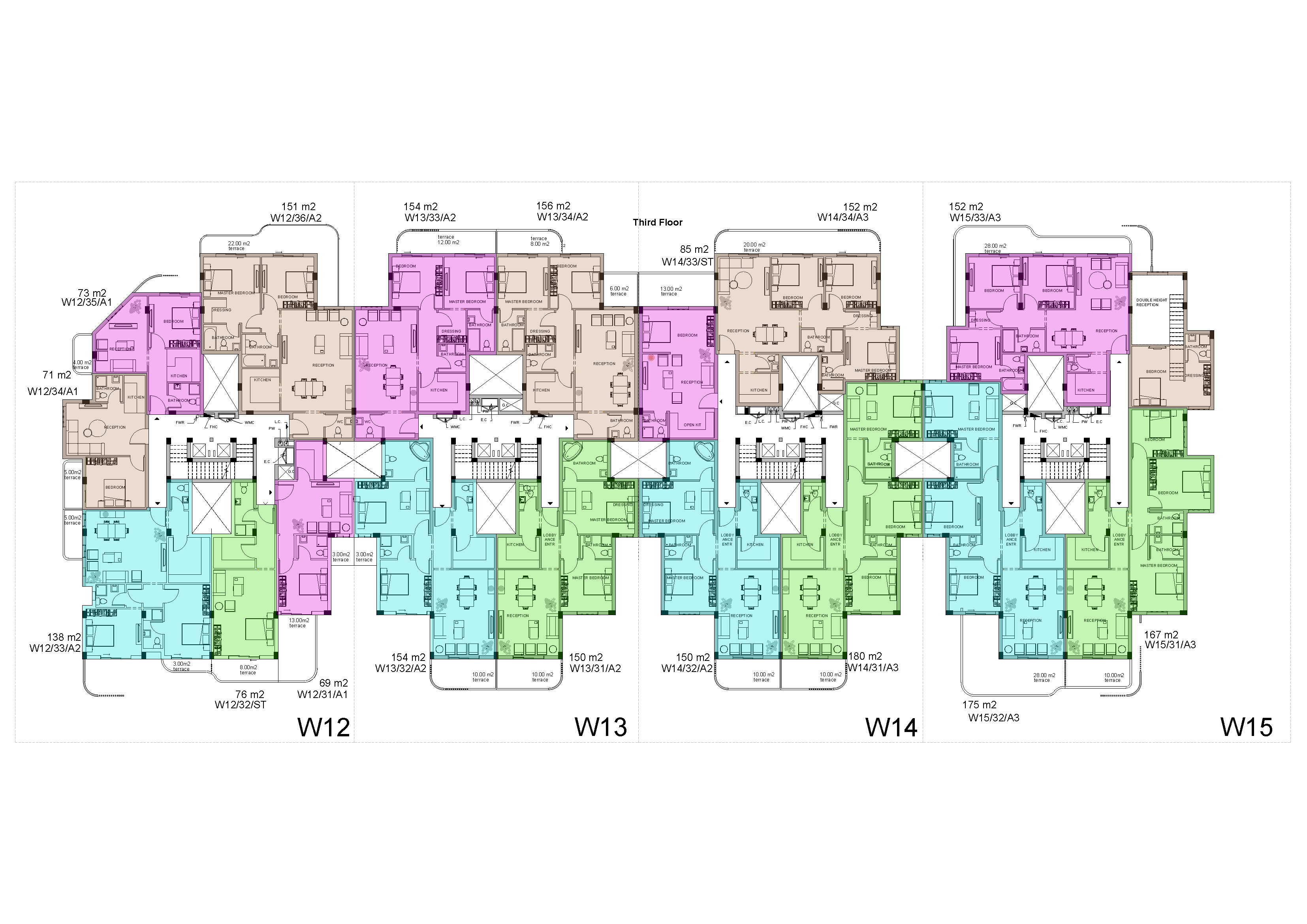 Floor plan for studio at White Residence