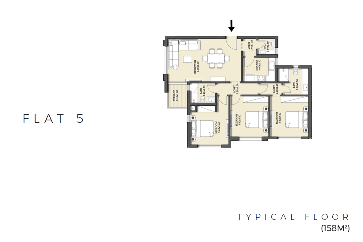 Floor plan for apartment at Orla Residence