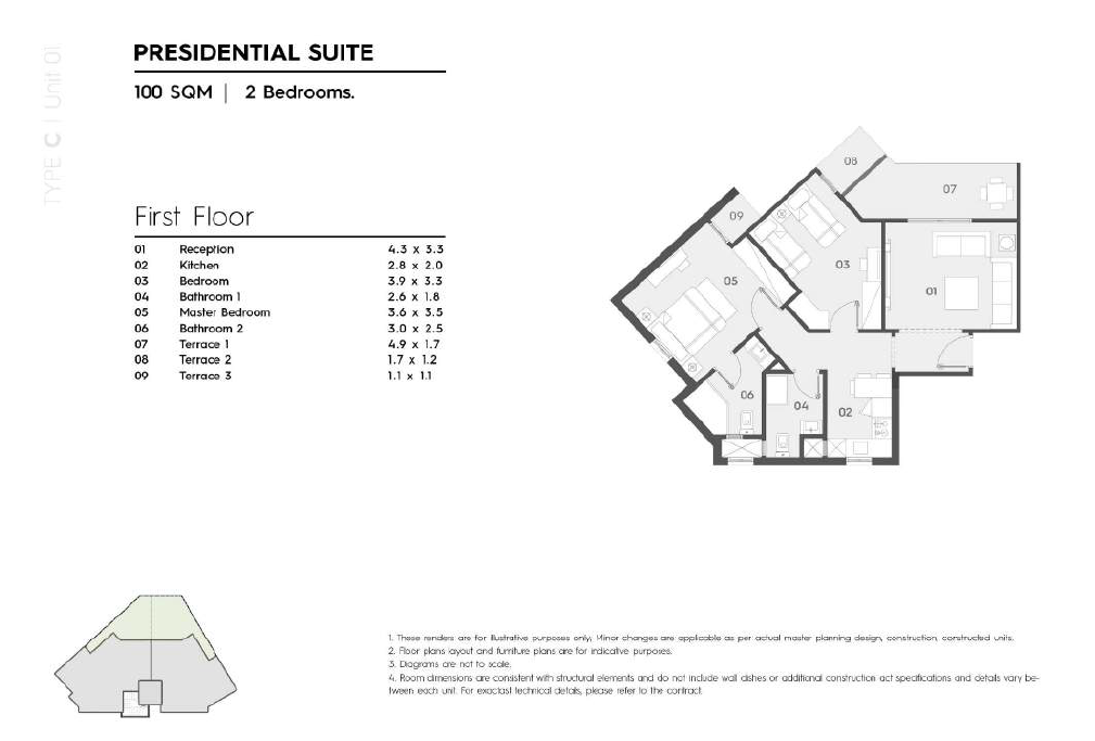 Floor plan for chalet at The Groove