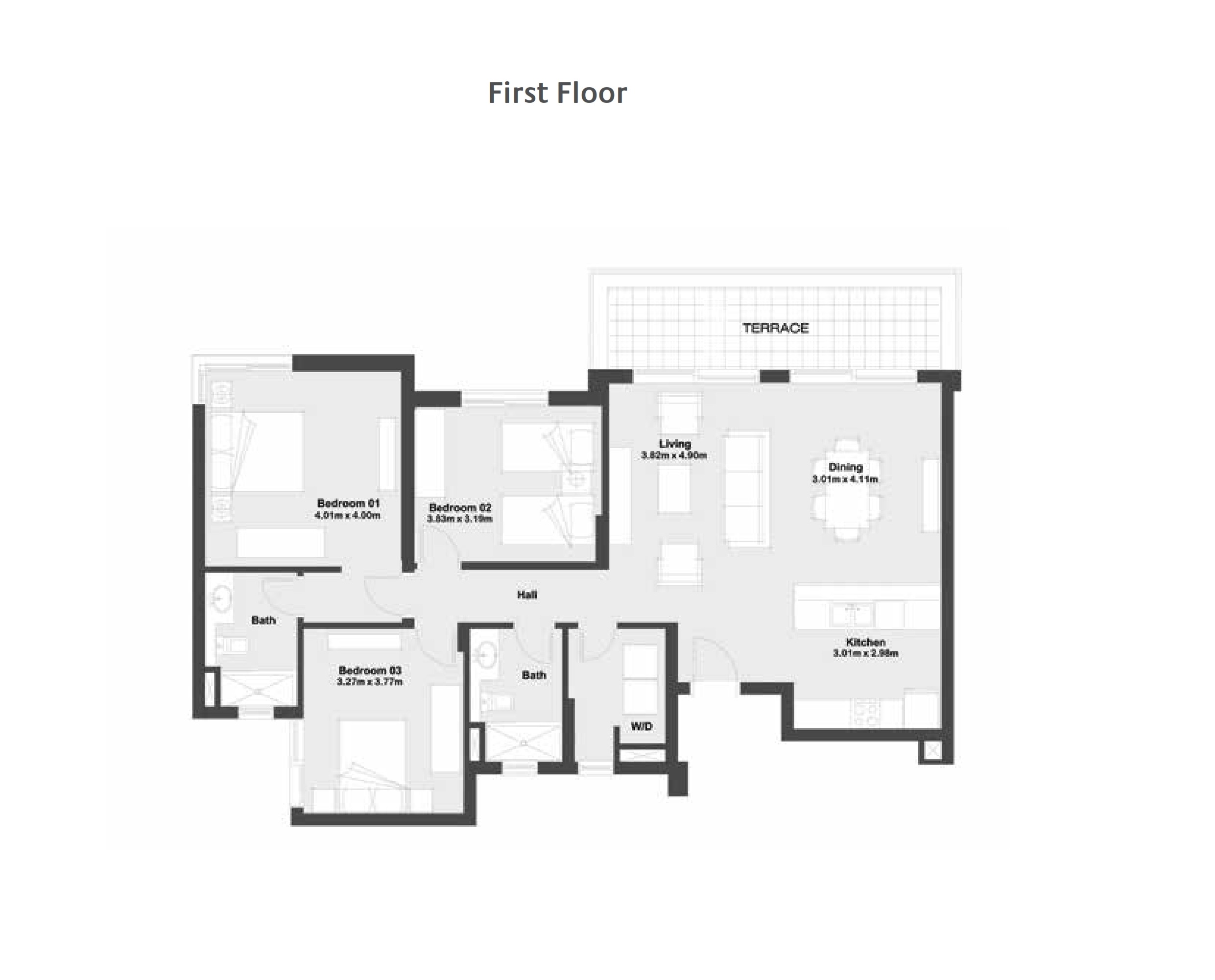 Floor plan for chalet at Marassi