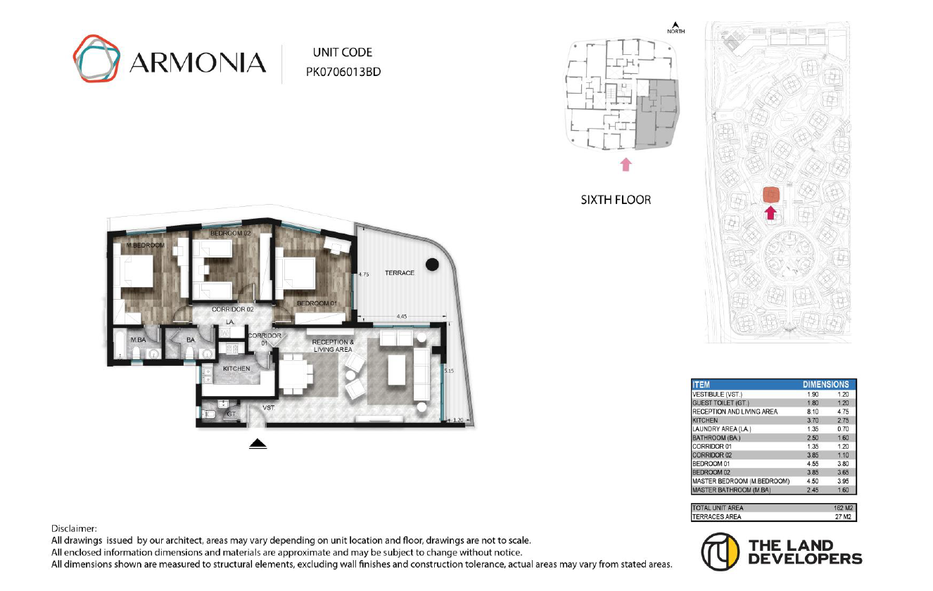 Floor plan for apartment at Armonia