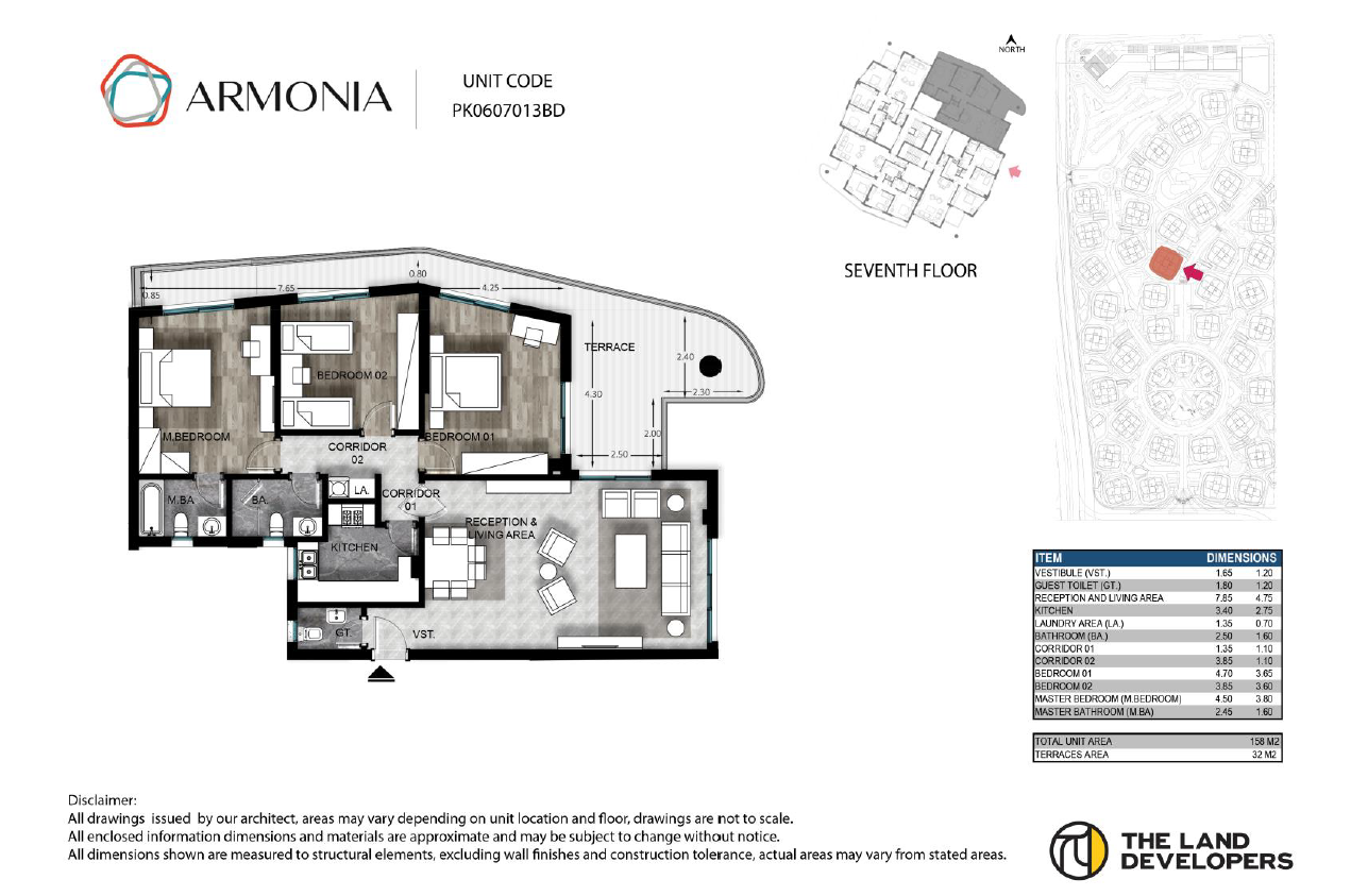 Floor plan for apartment at Armonia