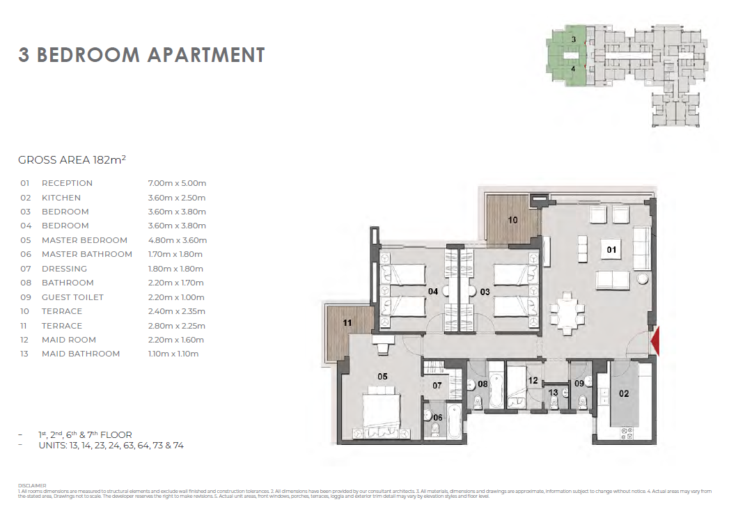 Floor plan for apartment at Il Bosco New Capital