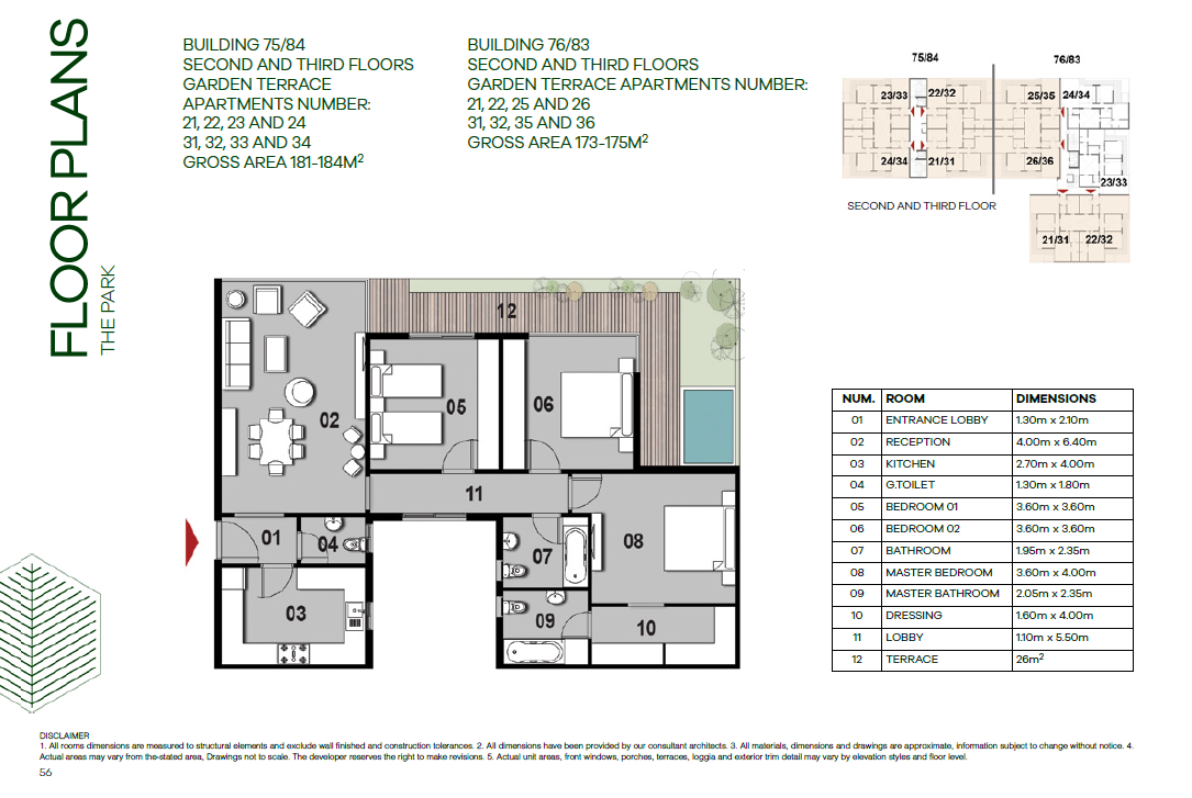 Floor plan for apartment at Il Bosco New Capital