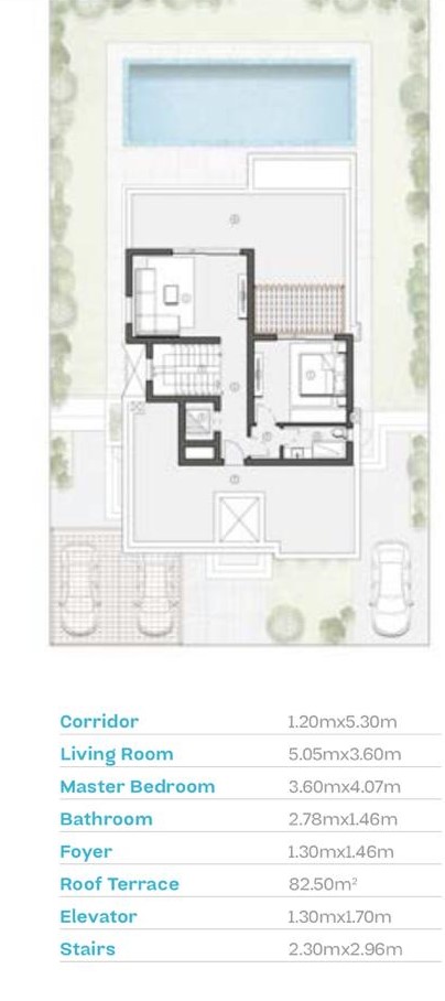 Floor plan for villa at HAPTown