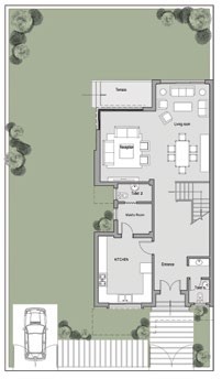 Floor plan for villa at Sarai
