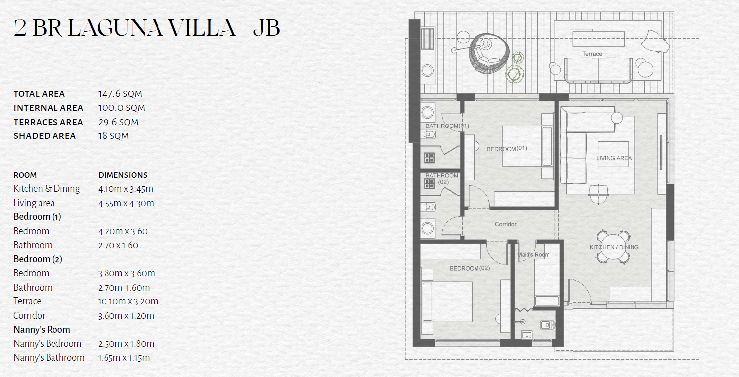 Floor plan for villa at The Med