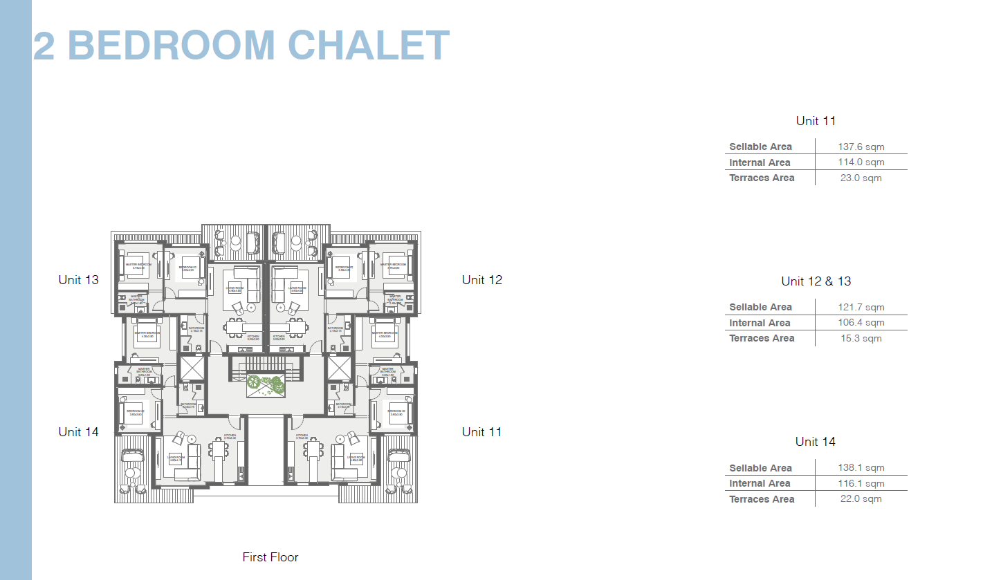 Floor plan for chalet at The Med