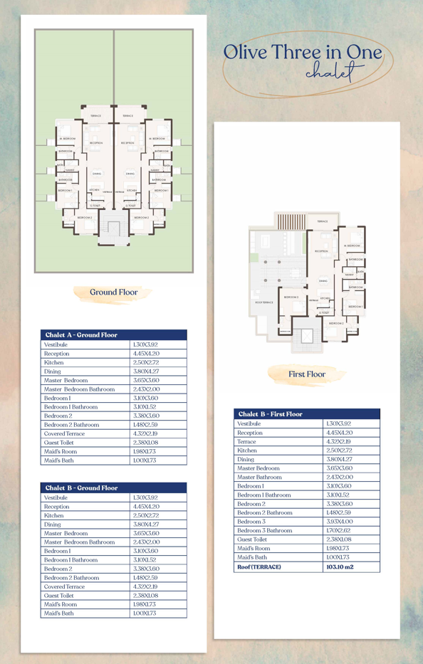 Floor plan for chalet at Hacienda West