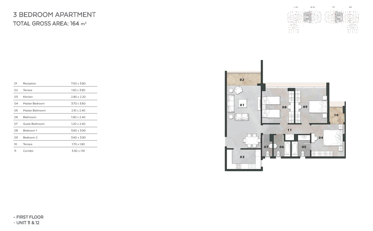 Floor plan for apartment at Vinci