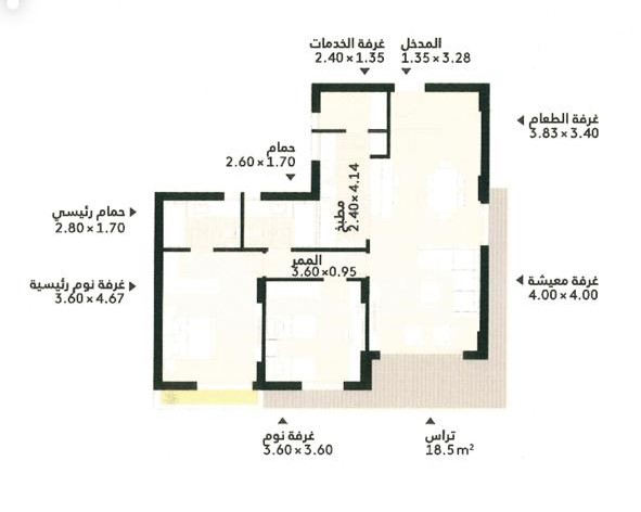 Floor plan for apartment at Al Burouj