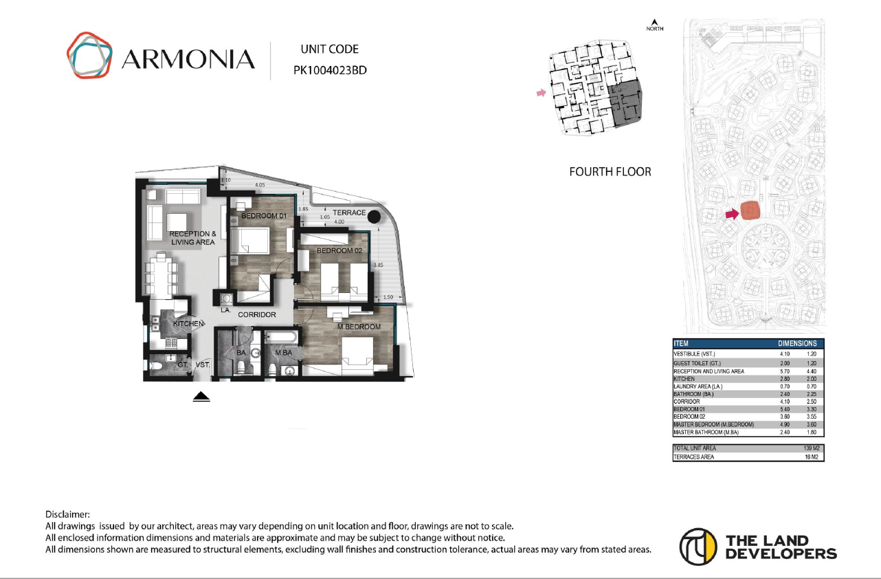 Floor plan for apartment at Armonia