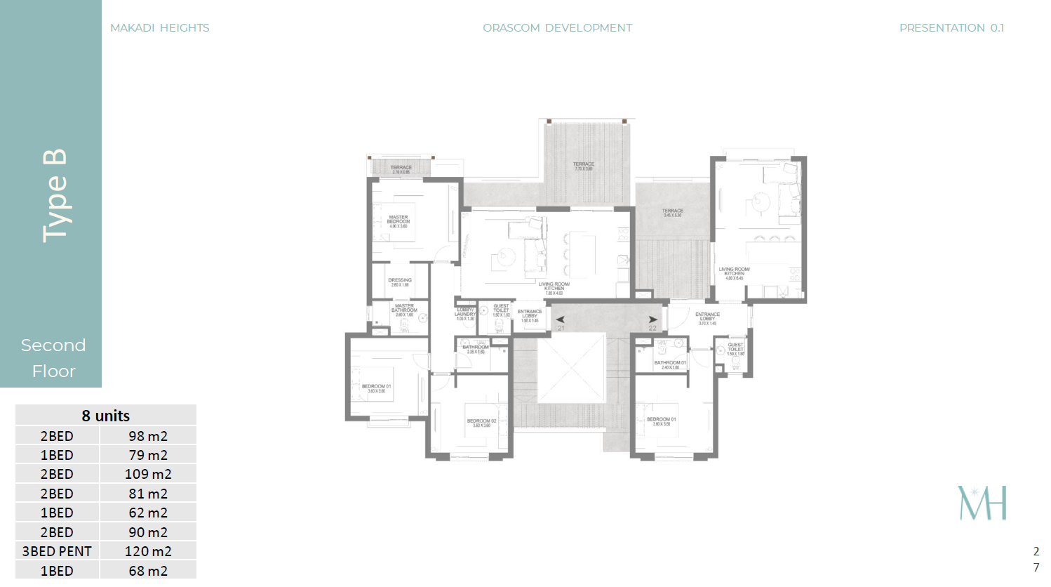 Floor plan for apartment at Makadi Heights
