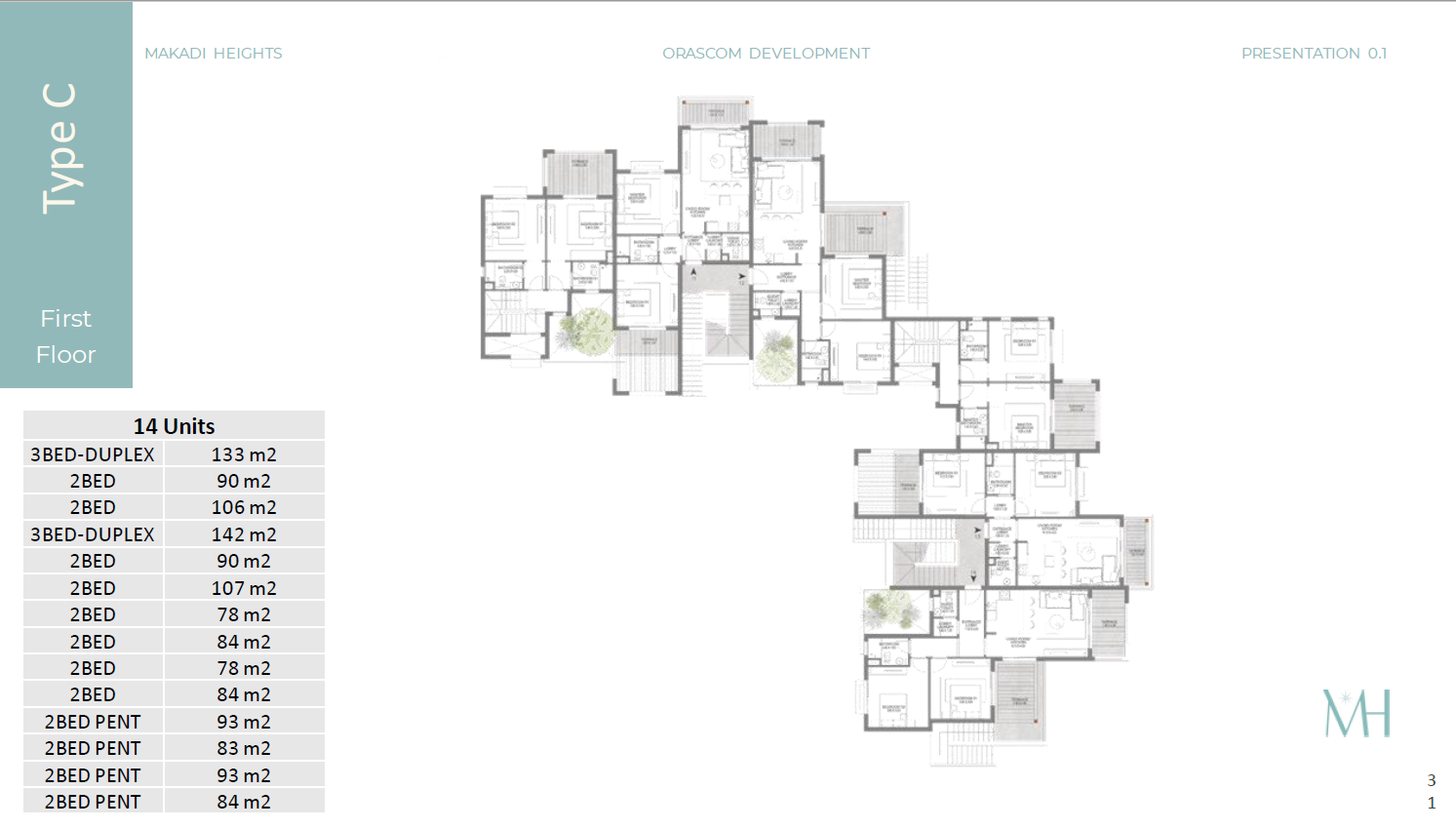 Floor plan for apartment at Makadi Heights
