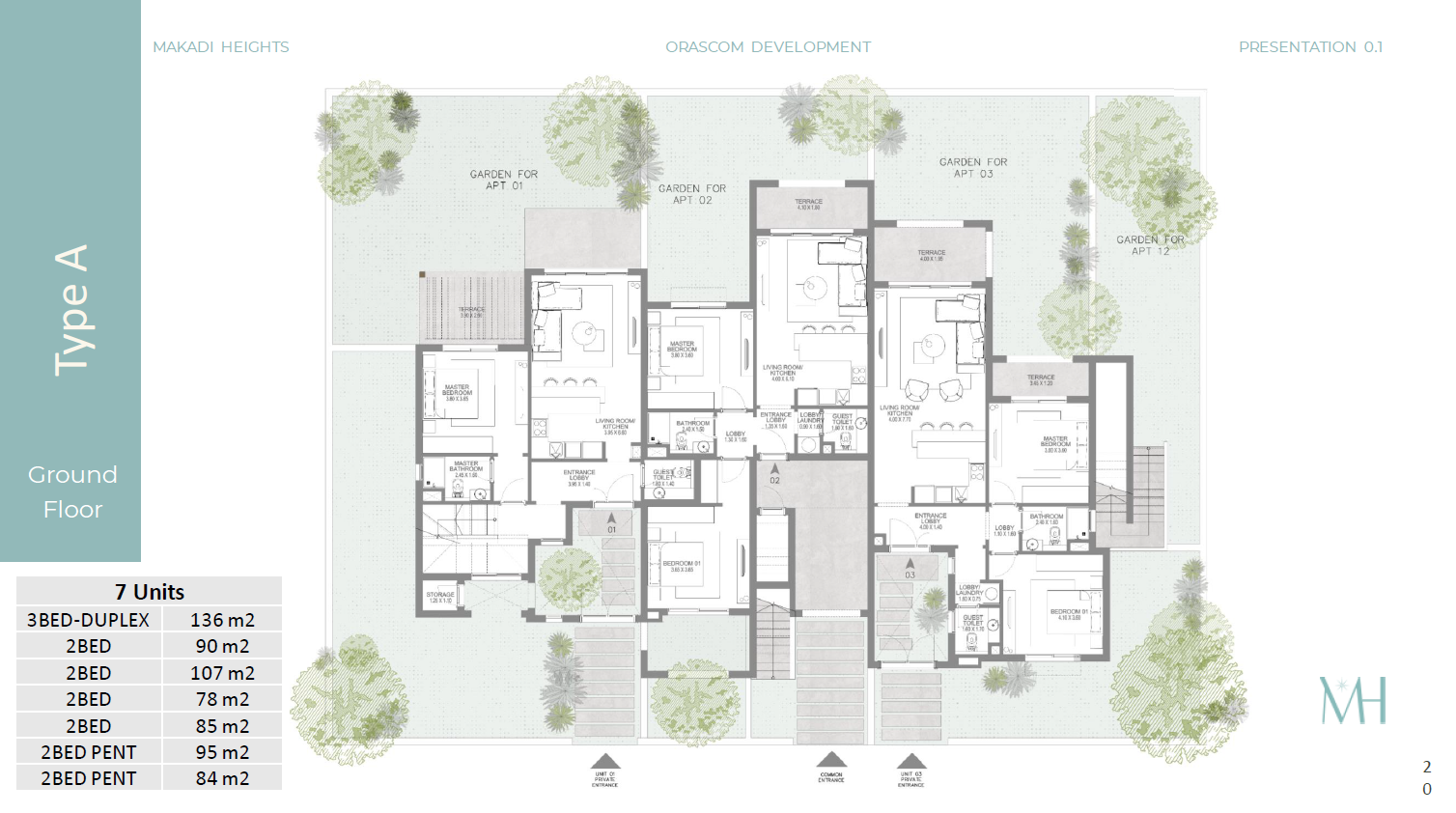 Floor plan for apartment at Makadi Heights