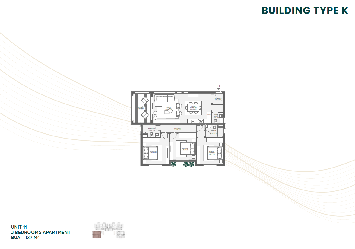 Floor plan for apartment at Aden