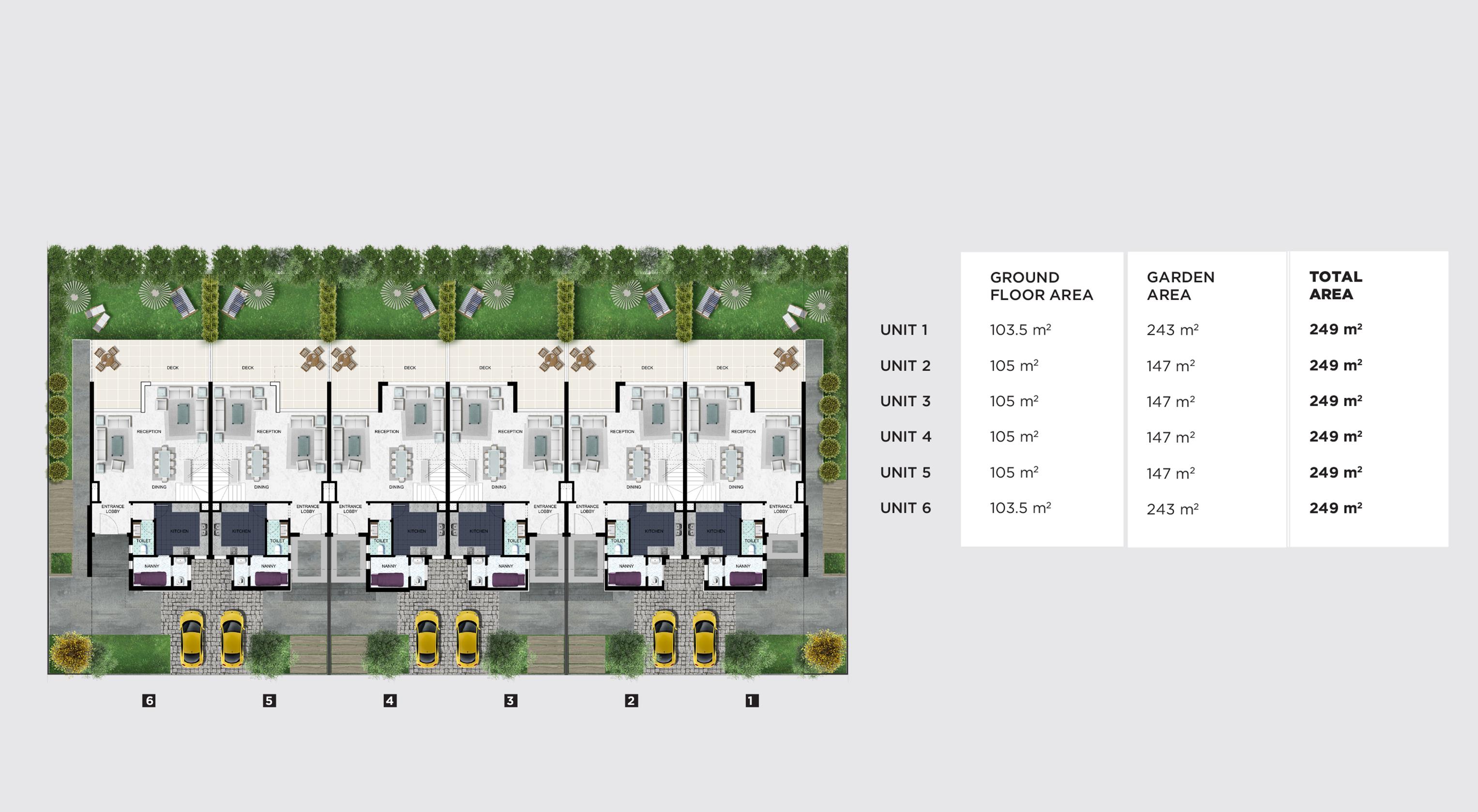 Floor plan for townhouse at Fifth Square Al Marasem