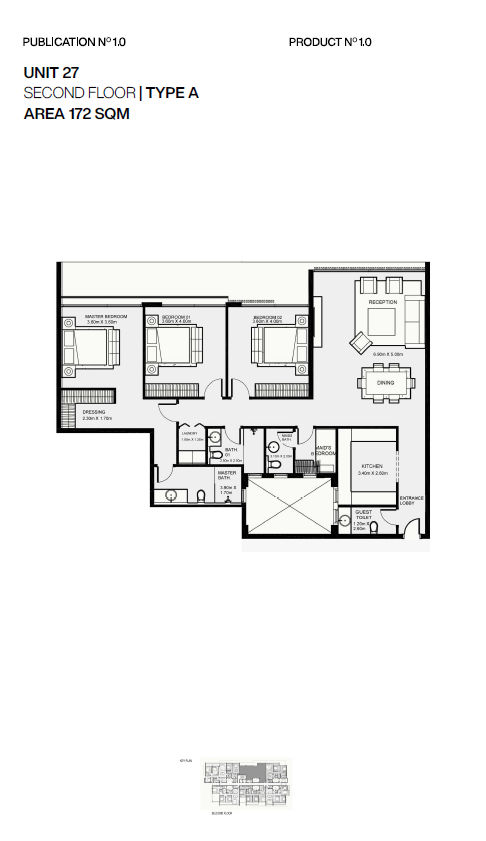 Floor plan for apartment at Nmq