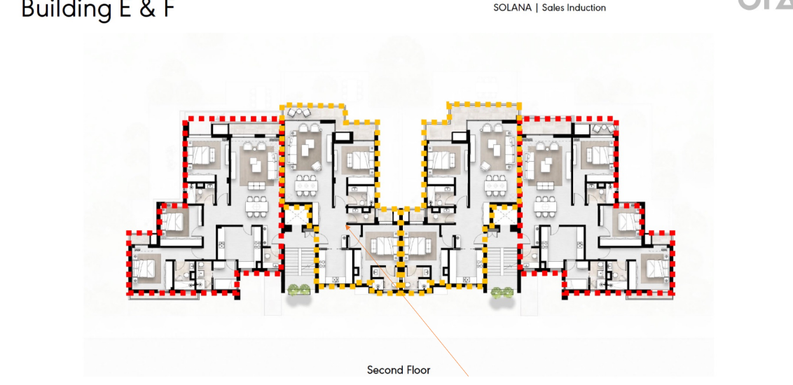 Floor plan for apartment at Solana