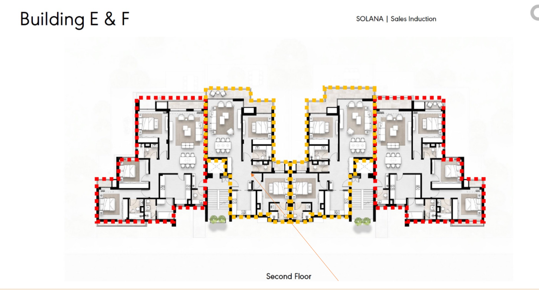 Floor plan for apartment at Solana