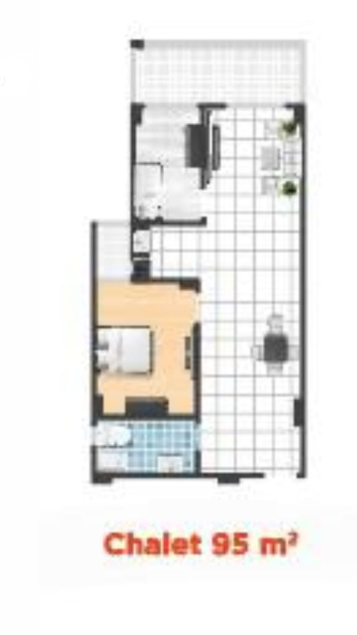 Floor plan for chalet at Cape Bay Blumar Lasirena