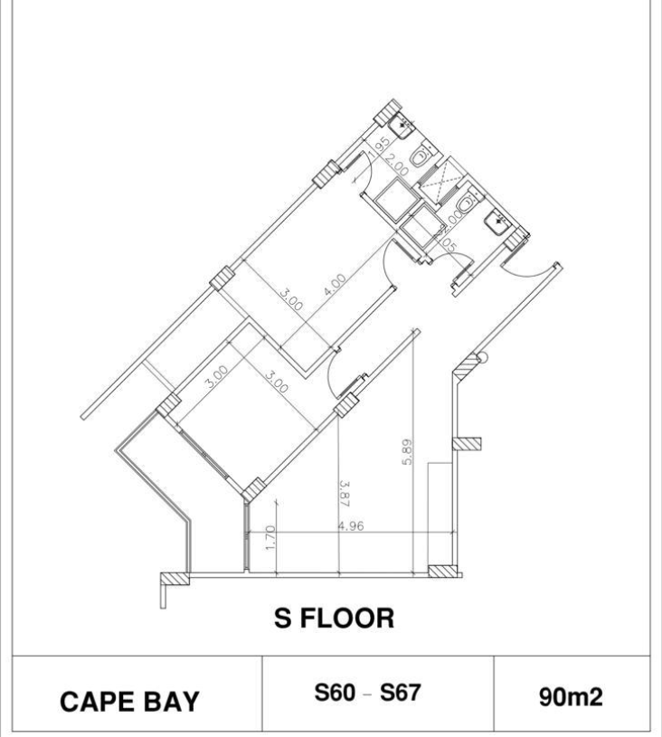 Floor plan for chalet at Cape Bay Blumar Lasirena