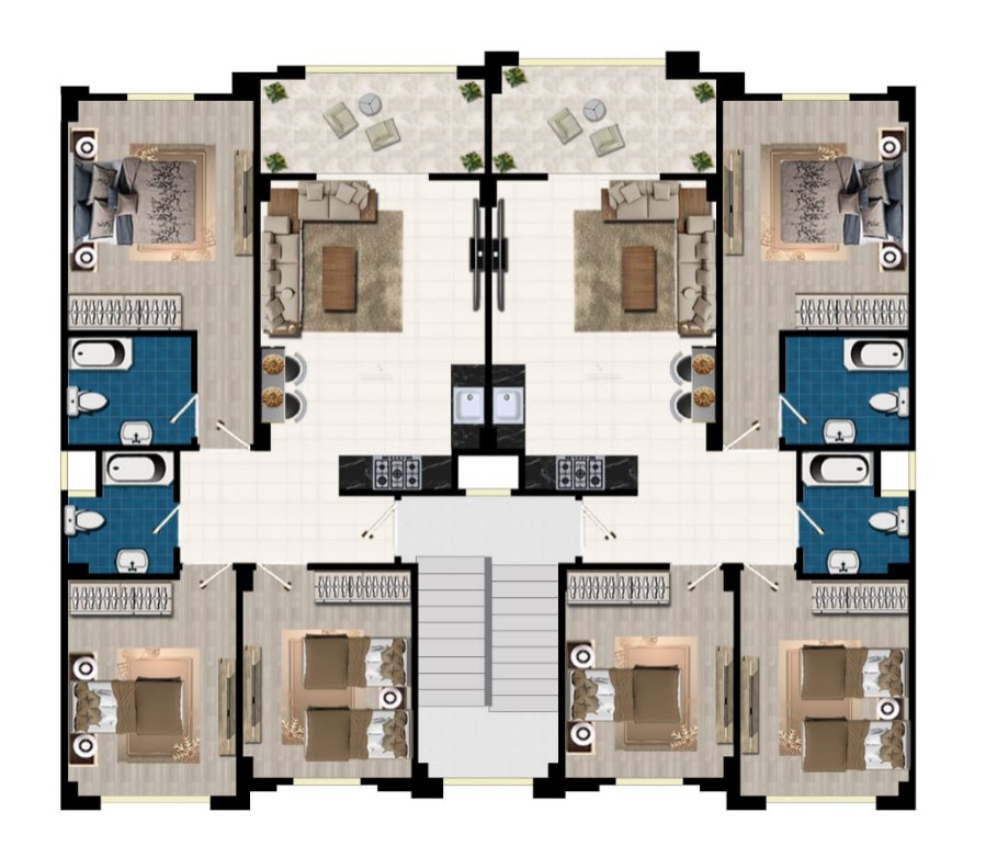 Floor plan for chalet at Lasirena Bay