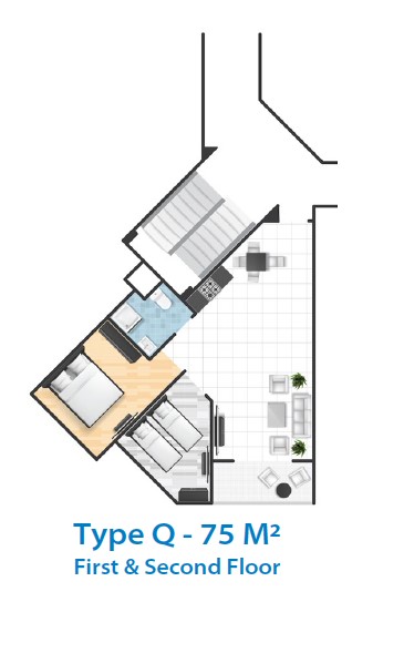 Floor plan for chalet at Lasirena North Coast