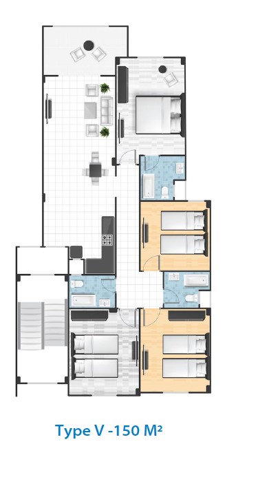 Floor plan for chalet at Lasirena North Coast