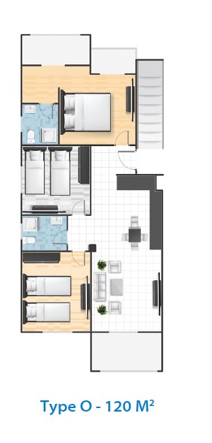 Floor plan for chalet at Lasirena North Coast