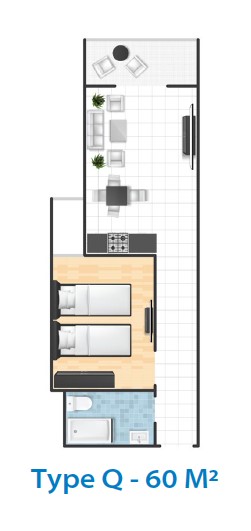 Floor plan for chalet at Lasirena North Coast