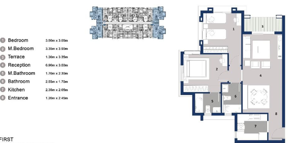 Floor plan for apartment at Nyoum October