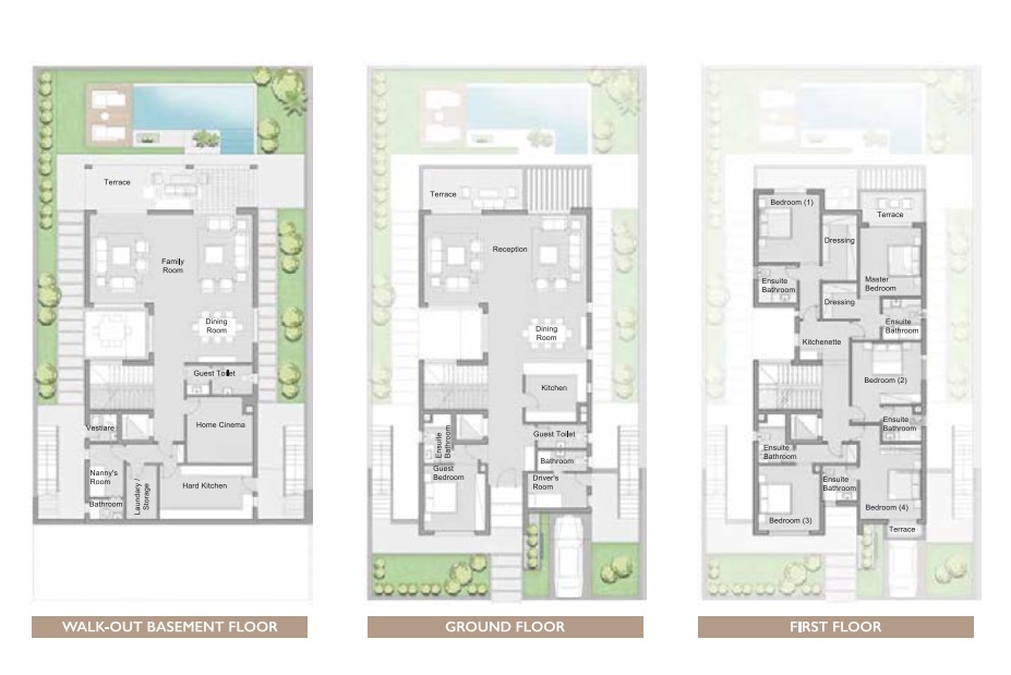 Floor plan for villa at Palm Hills Alexandria