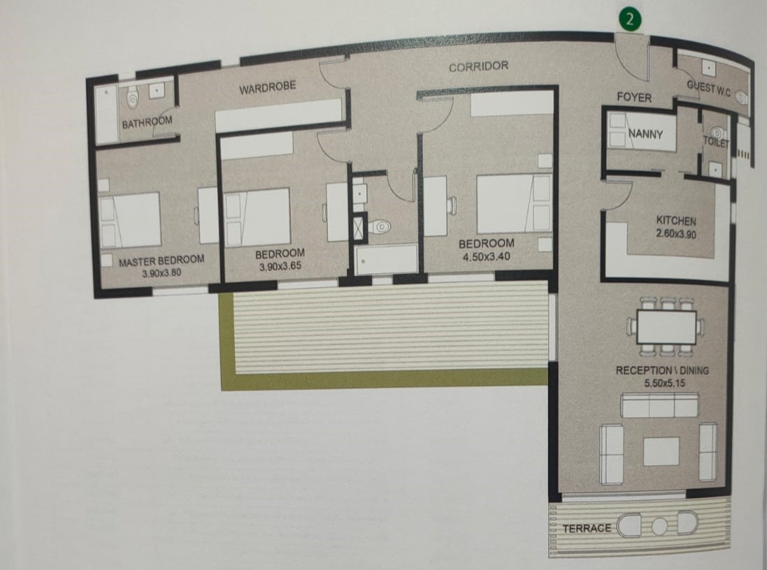 Floor plan for apartment at VYE SODIC