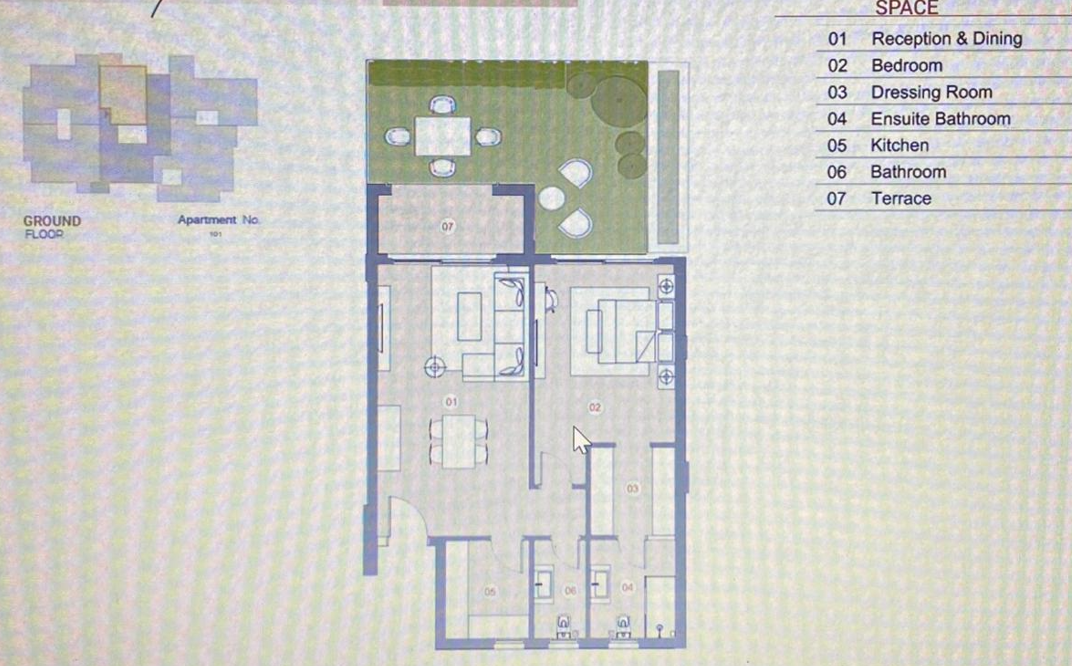 Floor plan for apartment at Village West