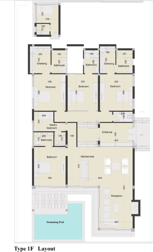 Floor plan for villa at Wadi Jebal