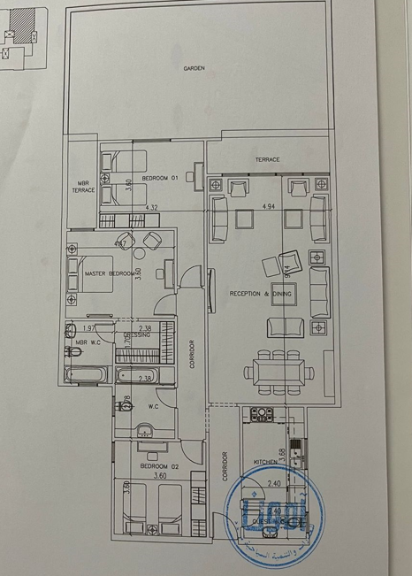 Floor plan for apartment at Midtown condo