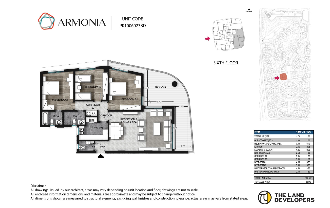 Floor plan for apartment at Armonia
