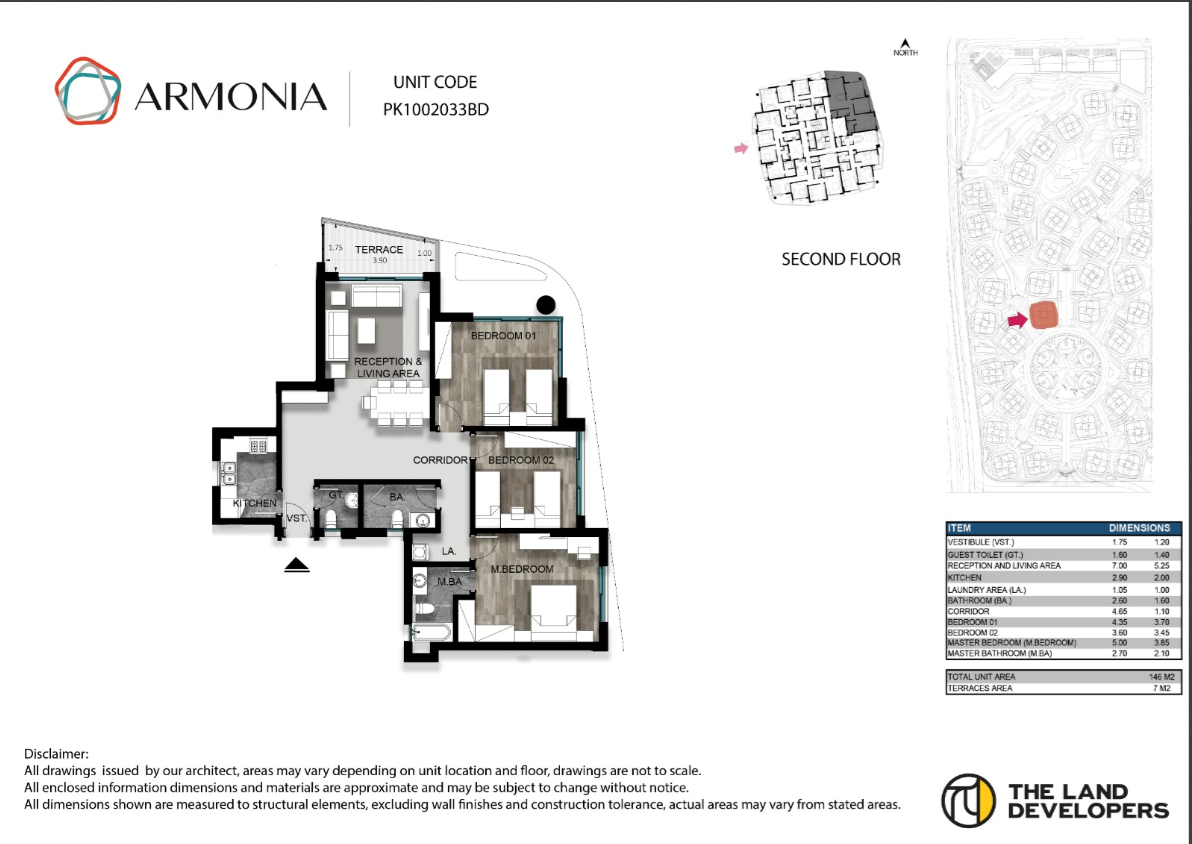 Floor plan for apartment at Armonia