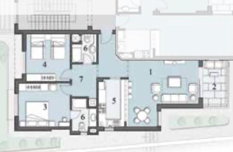 Floor plan for penthouse at Ein Bay