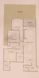 Floor plan for apartment at Yellow Residence