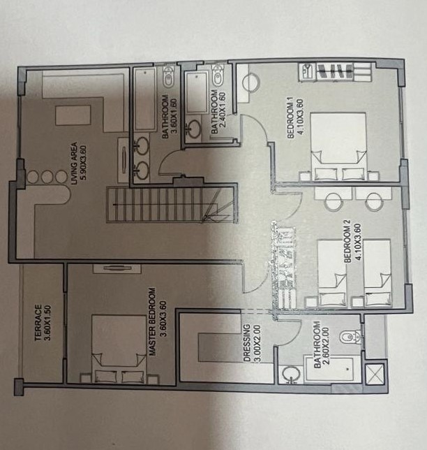 Floor plan for duplex at Taj City