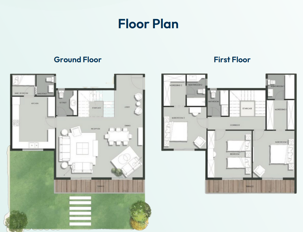 Floor plan for duplex at Aliva Mountain View Mostakbal City