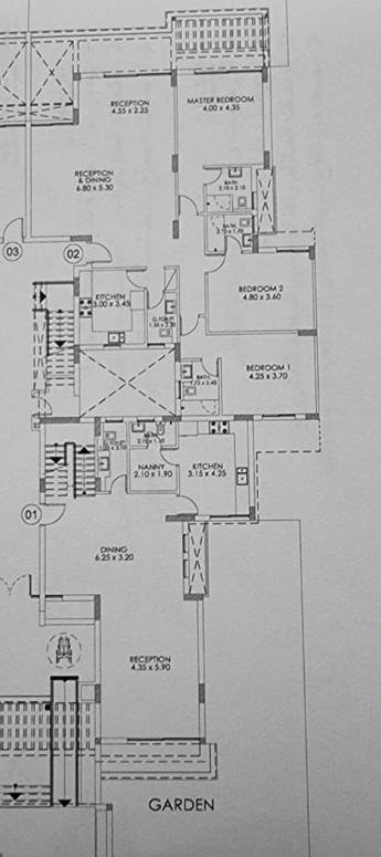 Floor plan for apartment at Capital Gardens