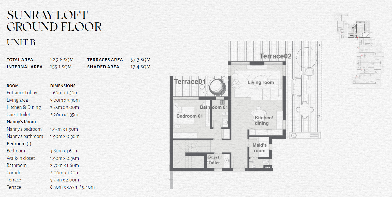 Floor plan for duplex at The Med