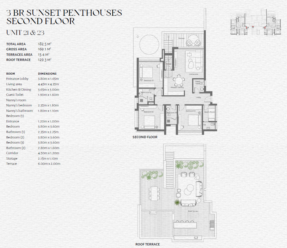 Floor plan for penthouse at The Med