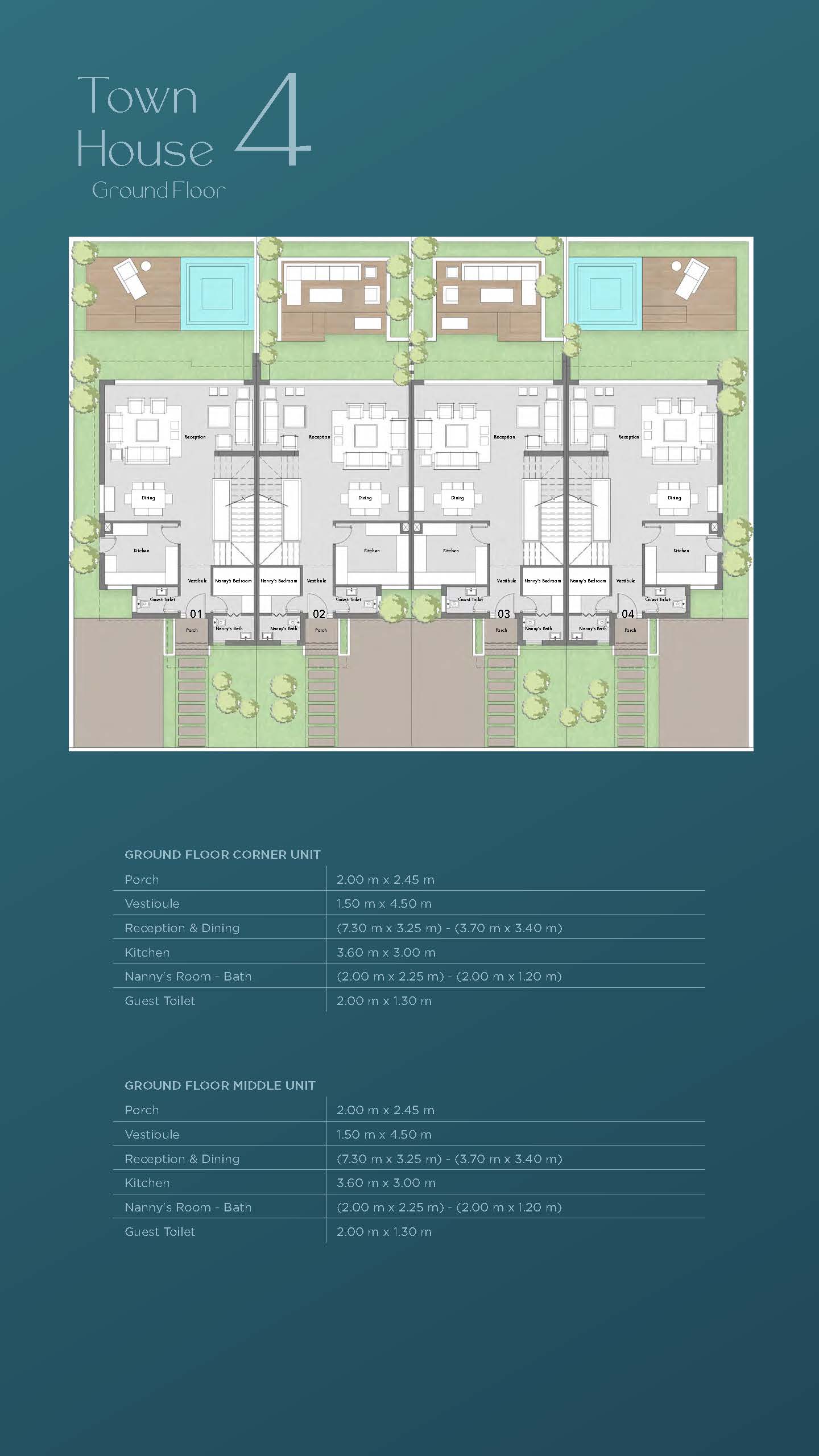 Floor plan for townhouse at Badya