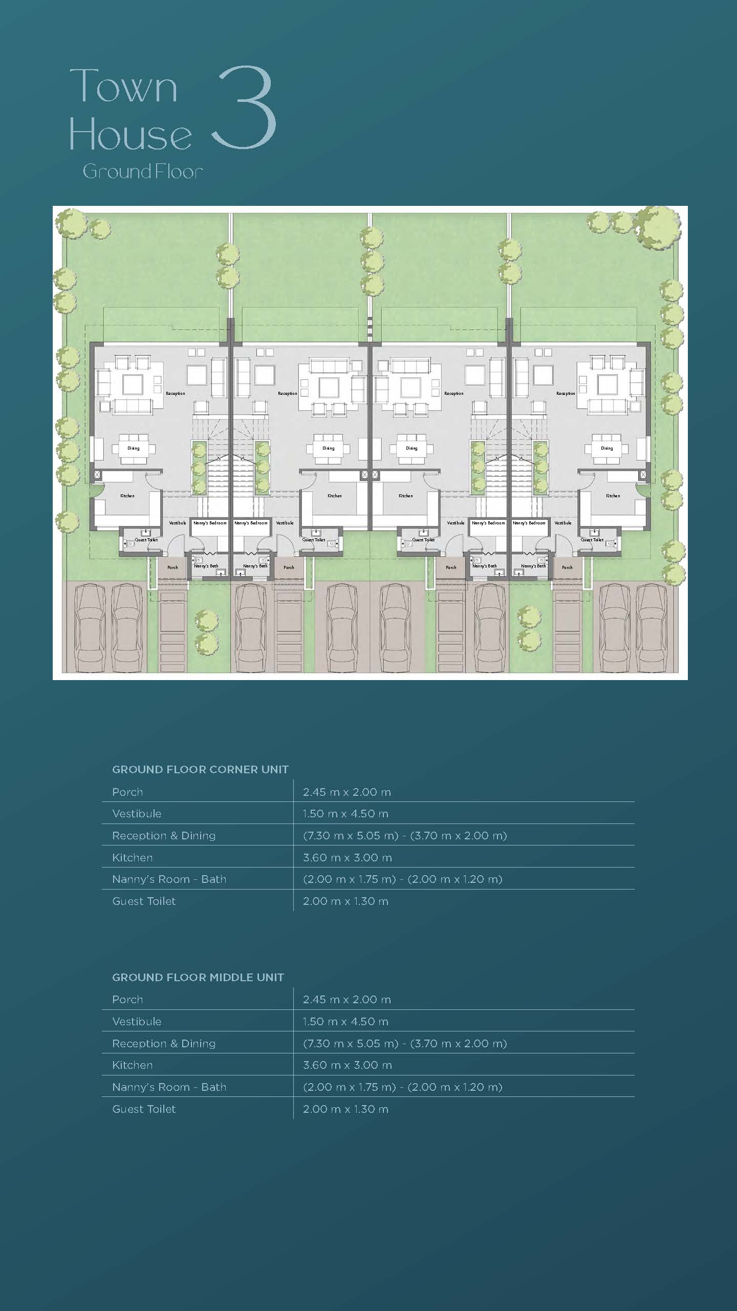 Floor plan for townhouse at Badya