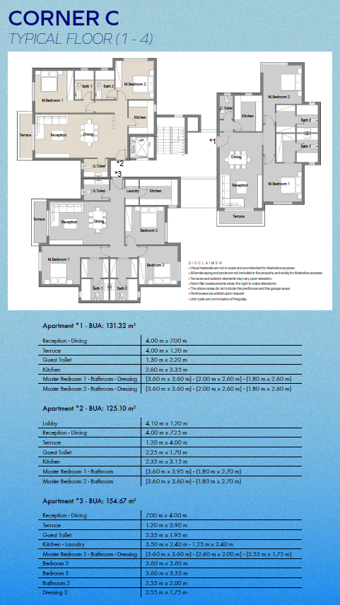 Floor plan for apartment at Badya