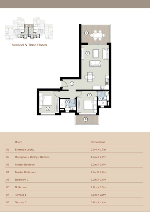Floor plan for apartment at Silvertown Silversands